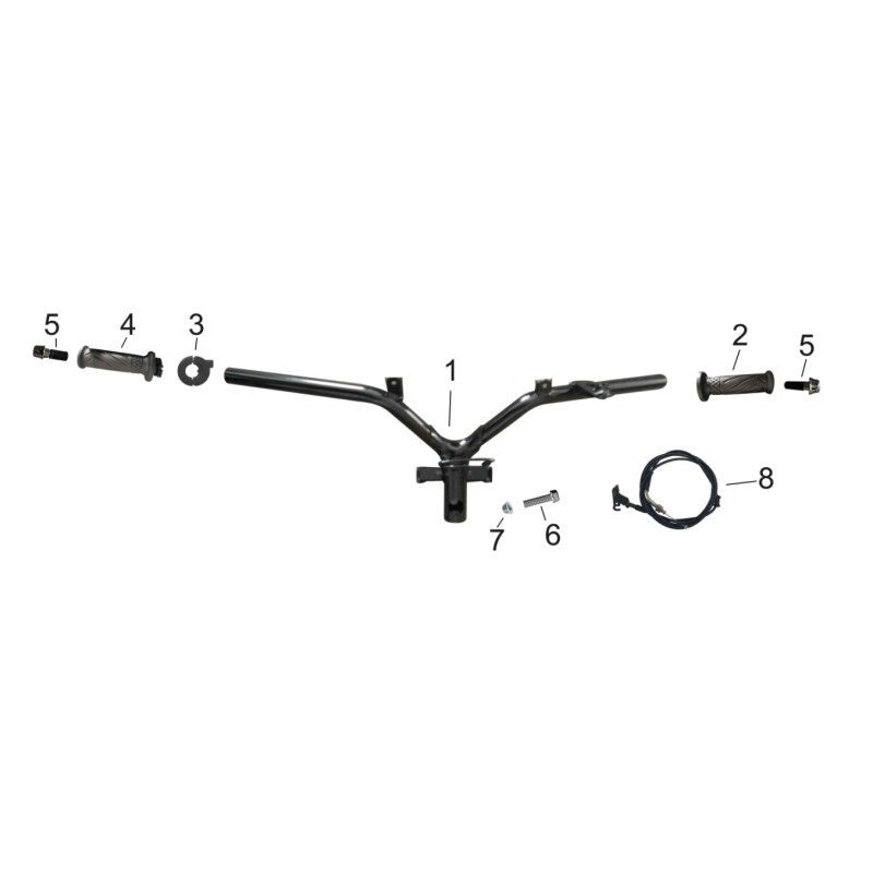 Câble d'accélération pour Classic 125cc, pièce n°8