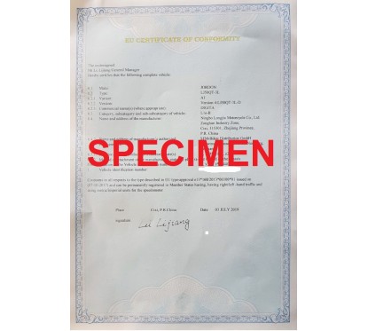 Demande de nouveau certificat de conformité