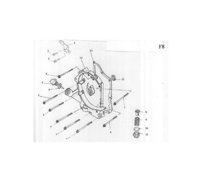 Crépine filtre a huile pour moteur 4 temps 50cc  pièce no 8