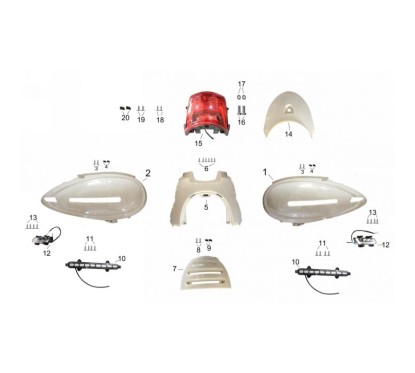 Lot vis pour scooter Classic 50 ou 125, pièce no3