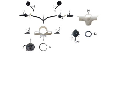 Couvre compteur blanc pour scooter JORDON E NEWCITY pièce no 10