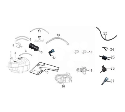 pompe à essence pour scooter ALEX 125CC