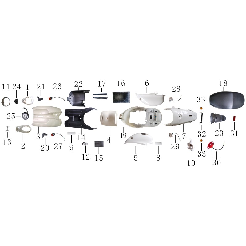 Clignotant droit pour E-VENICE pièce no 27