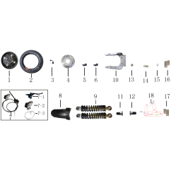 Levier frein arrier gauche sans maitre cylindre pour E-VENICE