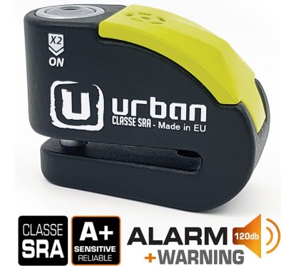 Urban - Antivol SRA - Bloque Disque Noir et jaune ø10 mm - Hi-Tech Alarme