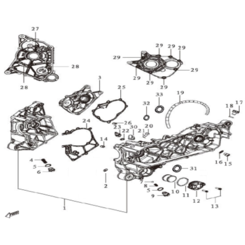 Couvercle pour scooter MALAGUTI MISSION 125CC pièce no 9