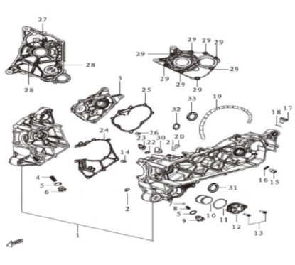 Couvercle pour scooter MALAGUTI MISSION 125CC pièce no 9