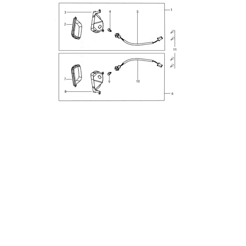 Cable de connection clignotant avant droit pour scooter JORDON lucas 125 PI7CE NO 5