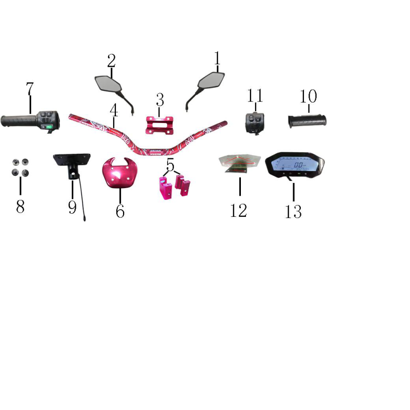 Rétroviseur droit pour scooter JORDON E A8 pièce n°2