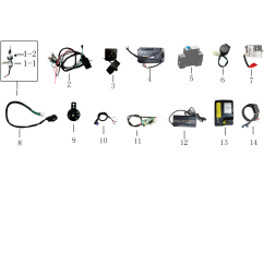Side stand switch pour scooter JORDON E A8 pièce n°8