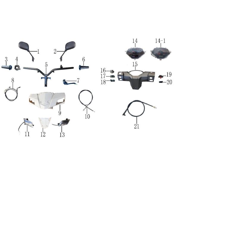 Couvre guidon pour scooter JOG 50 pièce n°9