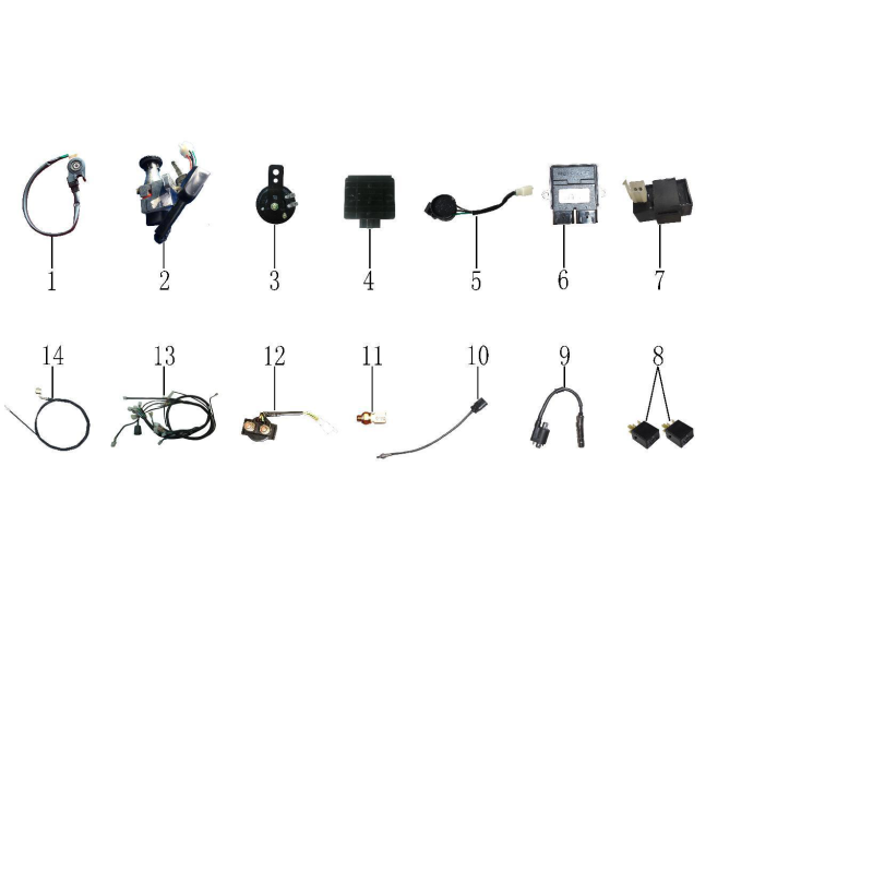 Kit contacteur à clé Neiman pour scooter JOG 50 pièce n°2