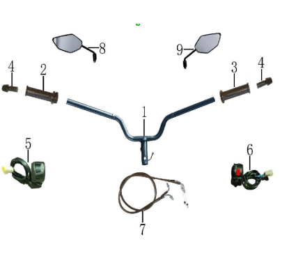 Rétroviseur gauche pour scooter MAX-T 125cc pièce n°8
