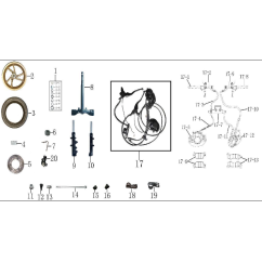 Plaquettes de frein avant pour scooter MAX-T 125cc pièce n°17-13 type 1