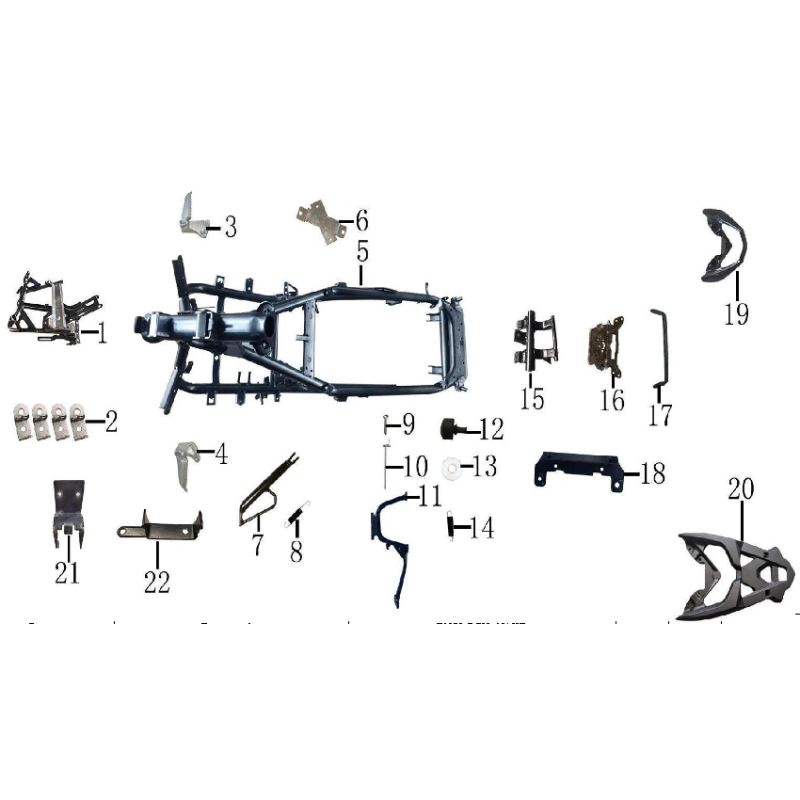 Support de plaque d'immatriculation arrière pour scooter MAX-T 125cc pièce n°17
