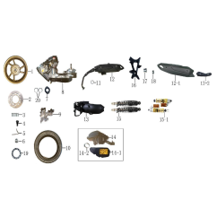 Élément filtrant du filtre à air pour scooter MAX-T 125cc pièce n°14-1