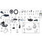 Elément filtrant de filtre à air pour scooter JORDON ADV 125CC pièce n°24-1