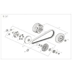 Embrayage pour scooter Fastino pièce no 17