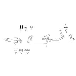 Lot vis rondelles pièces no 5, 6 et pour fixation pot d'échappement JORDON BMAX 50CCet 