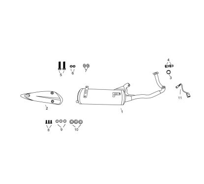 Lot vis rondelles pièces no 5, 6 et pour fixation pot d'échappement JORDON BMAX 50CCet 
