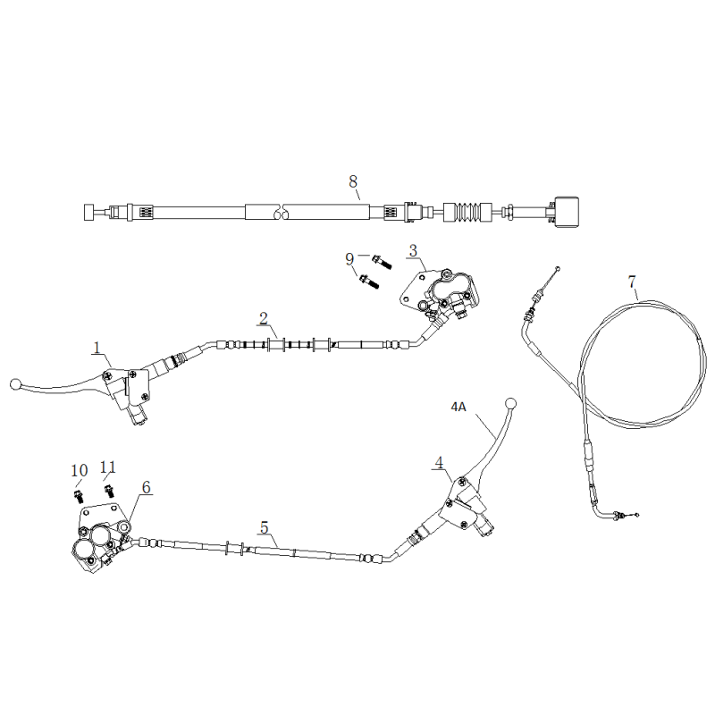 Etrier de frein avant pour A9 ou B MAX 125cc - pièce n°6
