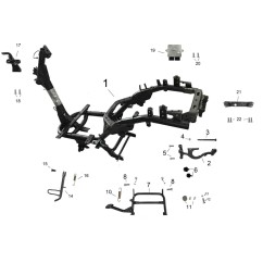 Support moteur pour TS 125 , pièce n°2