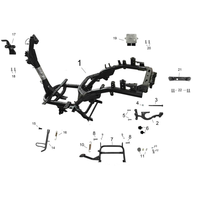 Support moteur pour Classic 50 , pièce n°2