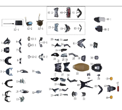 Garde-boue arrière pour scooter MAX-T 125cc pièce n°43