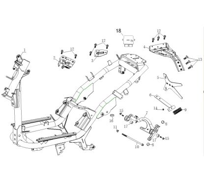 support arrière métallique pour scooter JORDON BMAX 50 OU 125