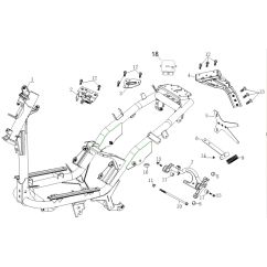Support arrière pour scooter JORDON BMAX 50 ou 125 pièce no 4